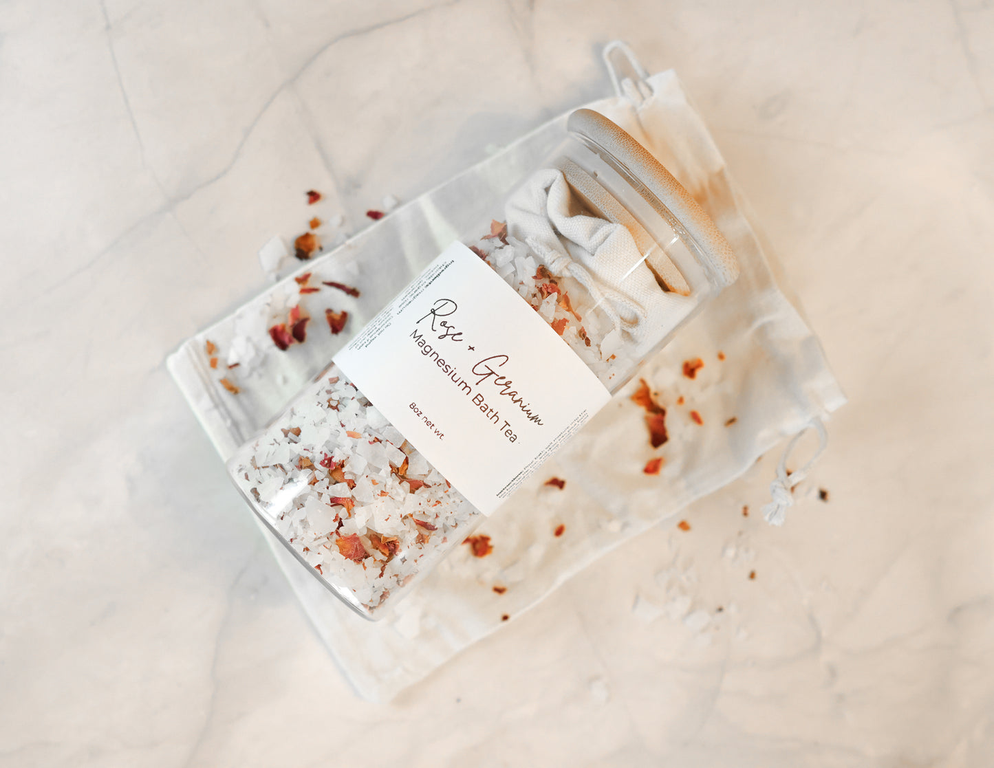 Magnesium Bath Tea - Rose + Geranium