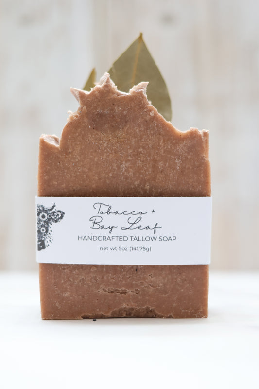 Tallow Soap - Tobacco + Bay Leaf