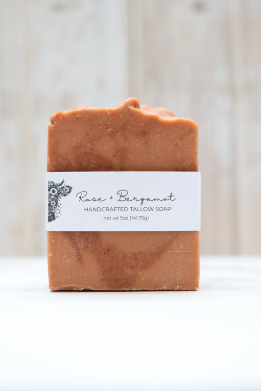 Tallow Soap - Rose + Bergamot